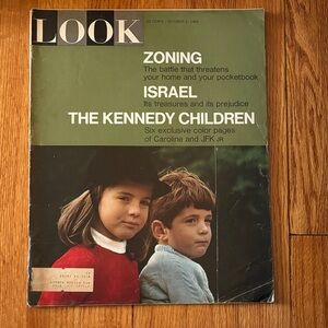 Vintage Look Magazine The Kennedy Children-Zoning- Israel October 5 1965